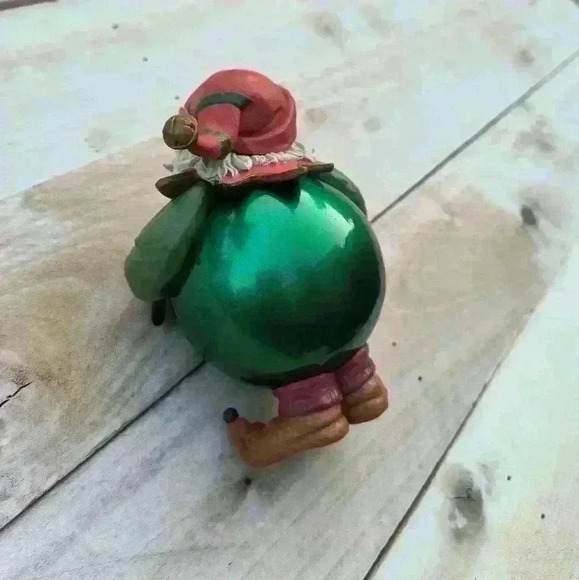 Vintage 90s Matrix Collections Santa Elf Bauble Christmas Ornament With Box - Picture 10 of 11